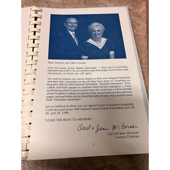 Memphis Memories 1989 Cookbook National Square Dance Convention 80s VTG Vintage - Picture 6 of 10